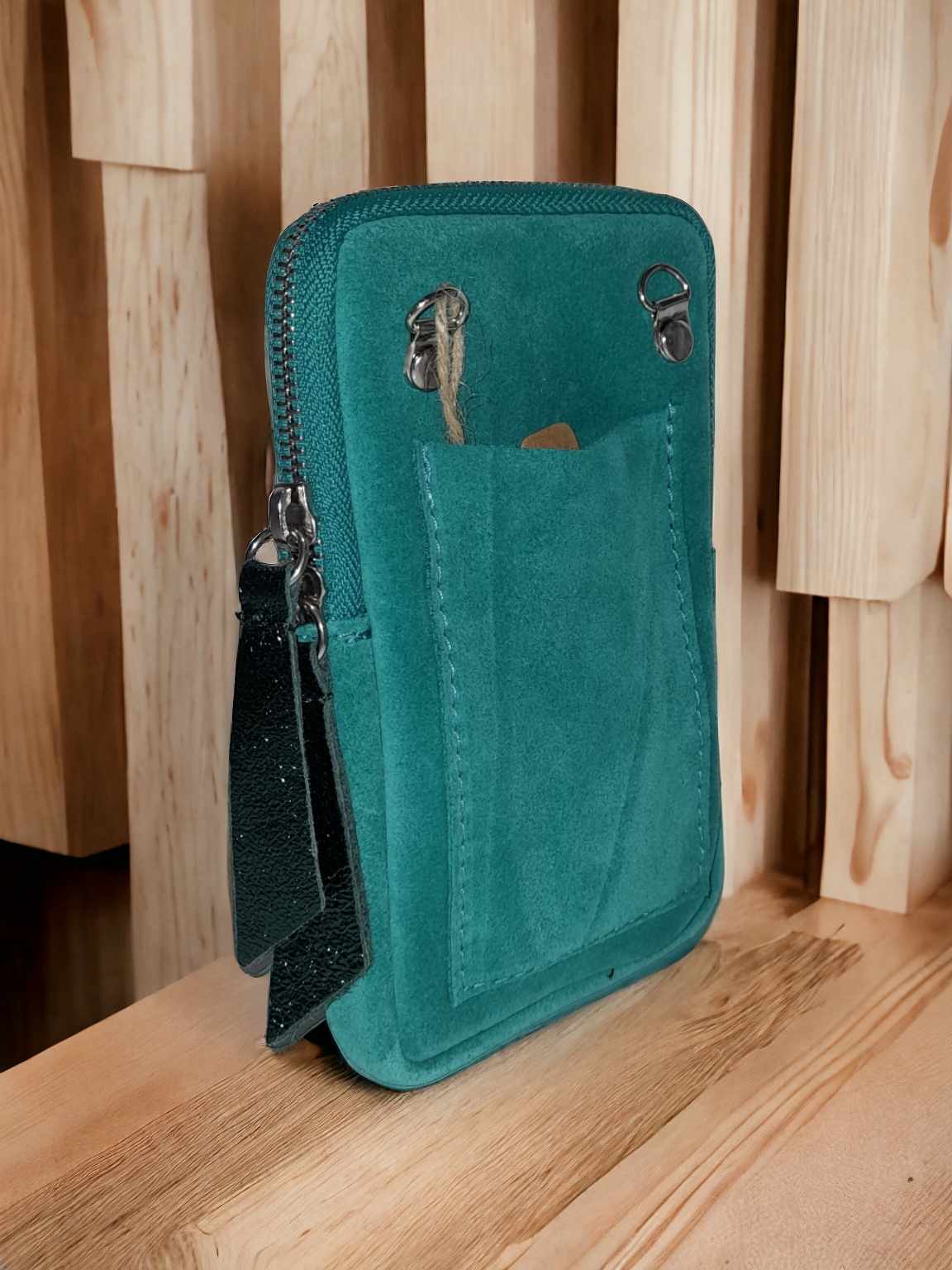 Pochette téléphone en cuir